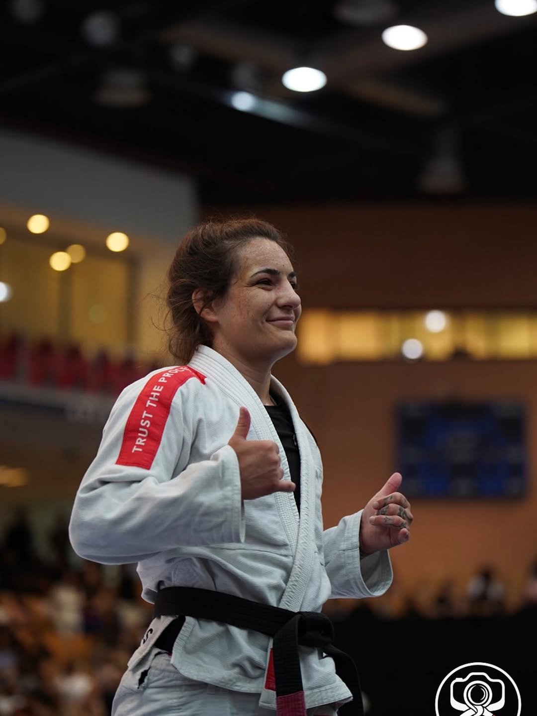 Jiu-Jitsu champion wearing his gold medal in the UAE